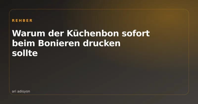 Nahaufnahme eines Thermobons, der aus dem Küchendrucker kommt