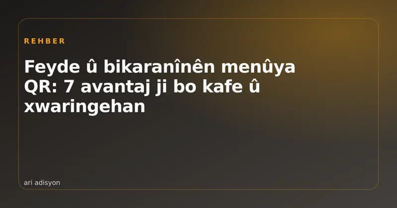 Hejmara maseyê digel koda QR li ser maseyê
