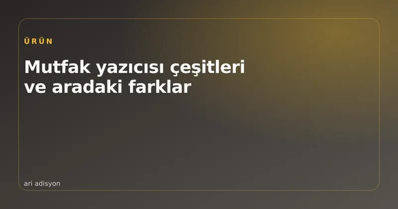 Mutfağın üzerinde çalışan 80mm termal yazıcı