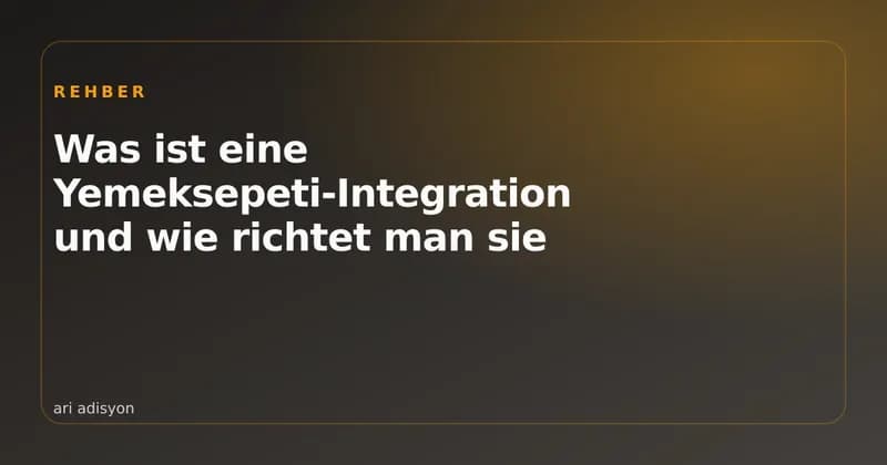 Titelbild: eine Yemeksepeti-Bestellung erreicht die Kasse und wird zum Küchenbon