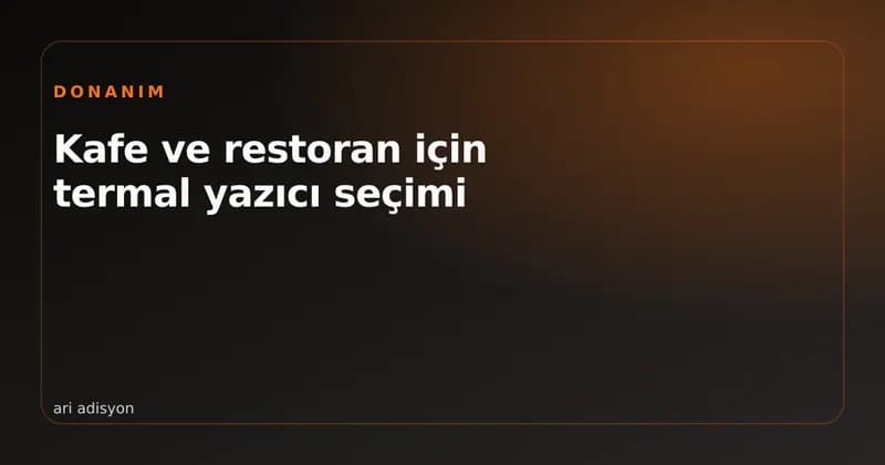 Restoran mutfağında termal yazıcı ve fiş rulosu