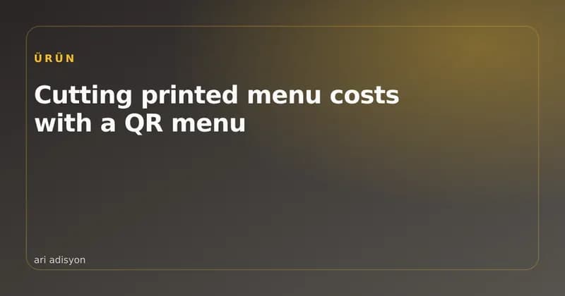 A customer scanning a QR code on the table with their phone