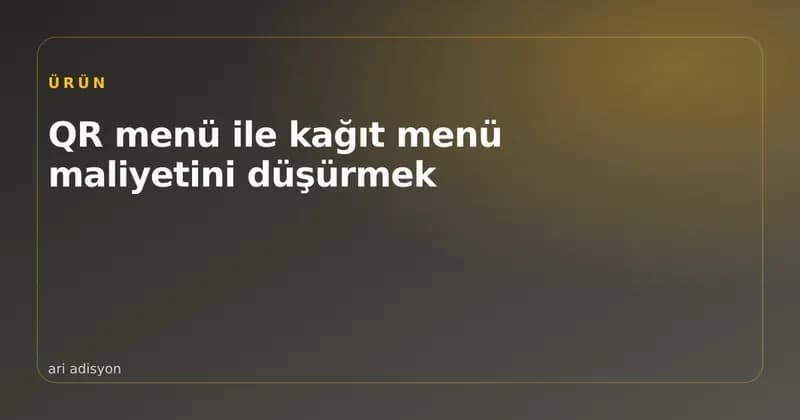 Masadaki QR kodu telefonla okutan müşteri