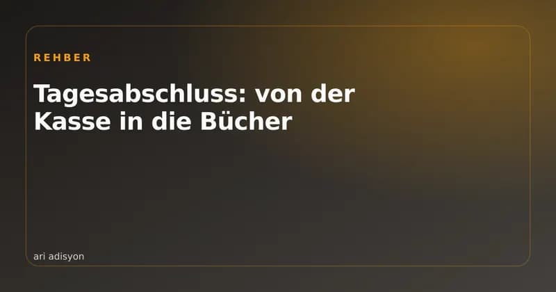 Bildschirm mit dem Umsatzbericht des Tagesabschlusses