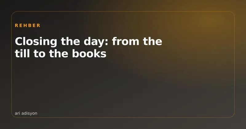 An end-of-day sales report on screen