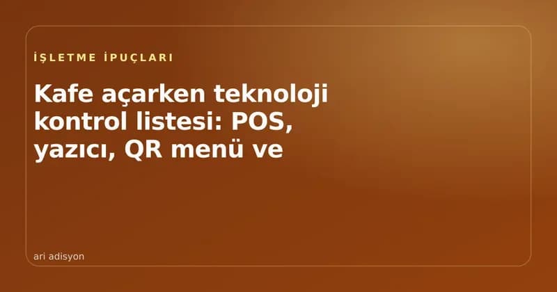 Yeni açılan bir kafede kasa, yazıcı ve tabletin kurulumu