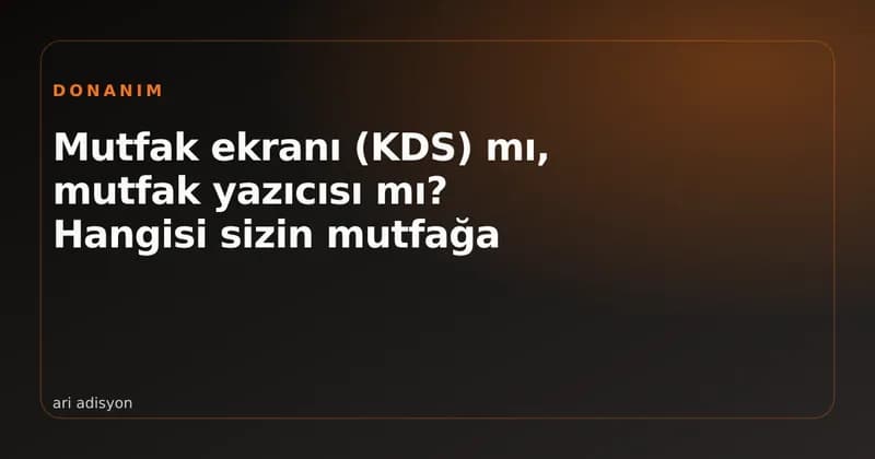 Mutfakta yan yana termal fiş yazıcısı ve sipariş ekranı