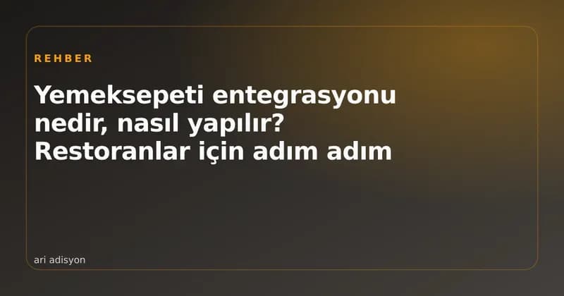 Yemeksepeti siparişinin kasaya düşüp mutfak fişine dönüşmesini anlatan kapak görseli