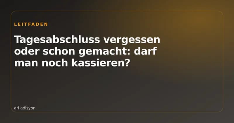 Tagesbericht der Kasse neben einem fiskalischen Z-Bon
