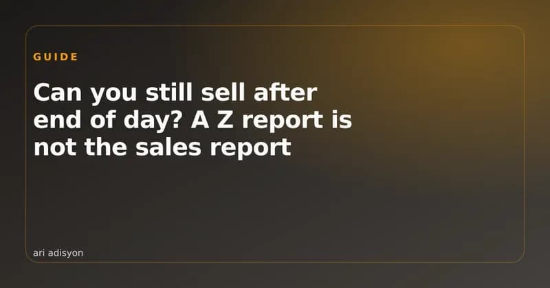 A till sales report beside a fiscal Z report