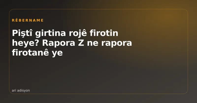 Rapora firotina kasê li kêleka rapora Z