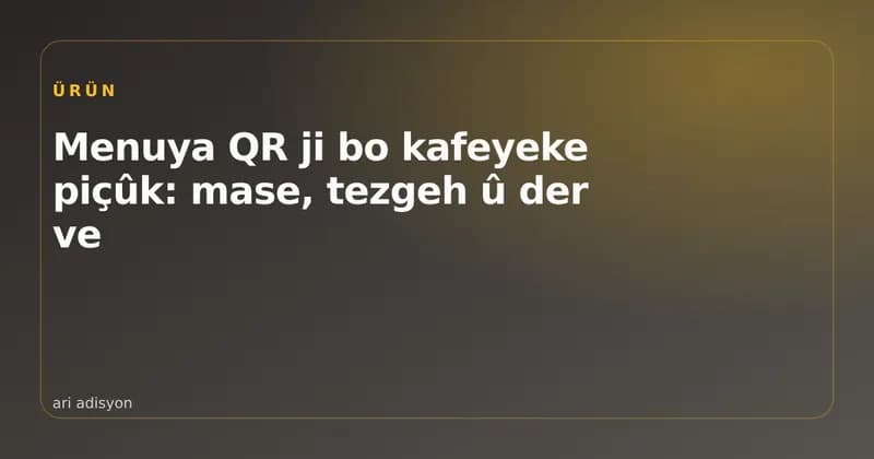 Mêvan menuya QR li ser maseya baxçê vedike