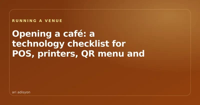 Setting up a till, printer and tablet in a new café