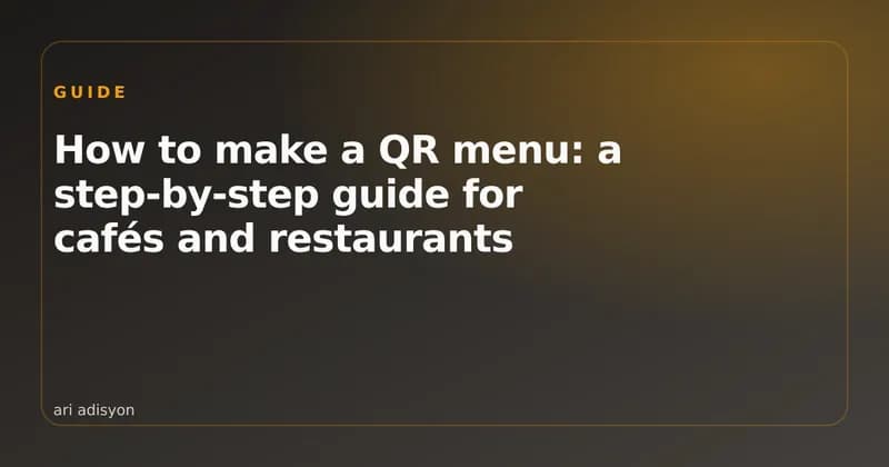 A guest scanning a table QR card and the menu opening on their phone