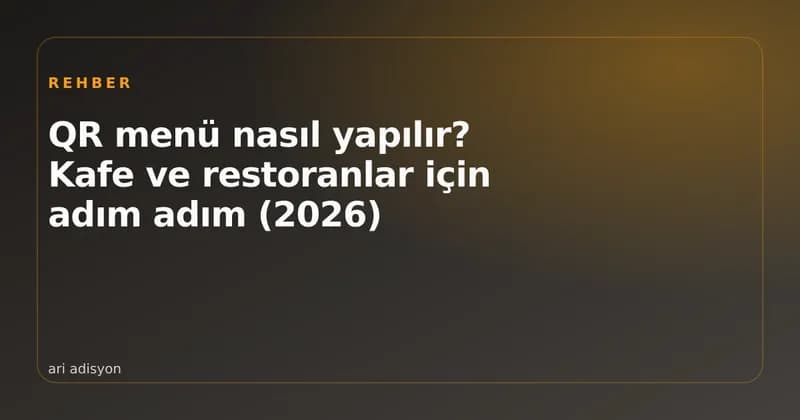 Masadaki QR kartını okutan misafirin telefonunda açılan menü