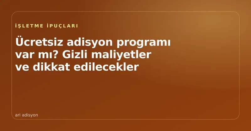 Ücretsiz etiketi ile gizli maliyet kalemlerini gösteren hesap makinesi
